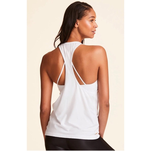 NWT $55 Alala Core Signature Tank in White - Luxury Athleisure Top Size Small - Picture 3 of 14